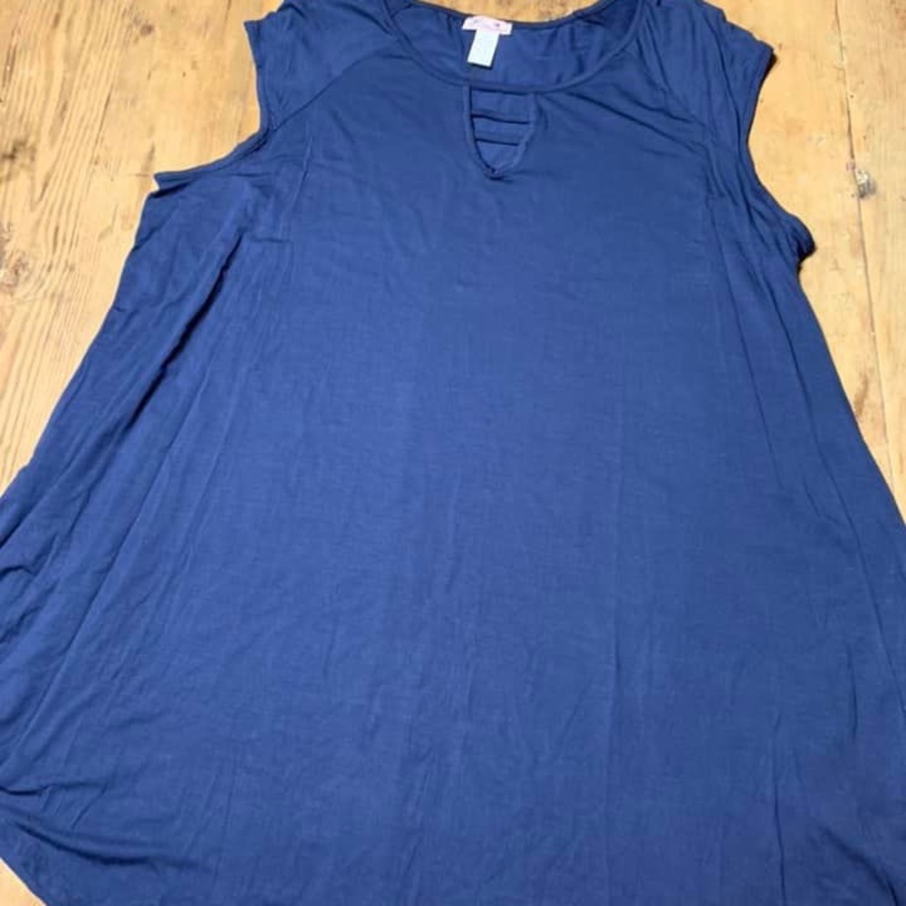 Ladder front tunic navy